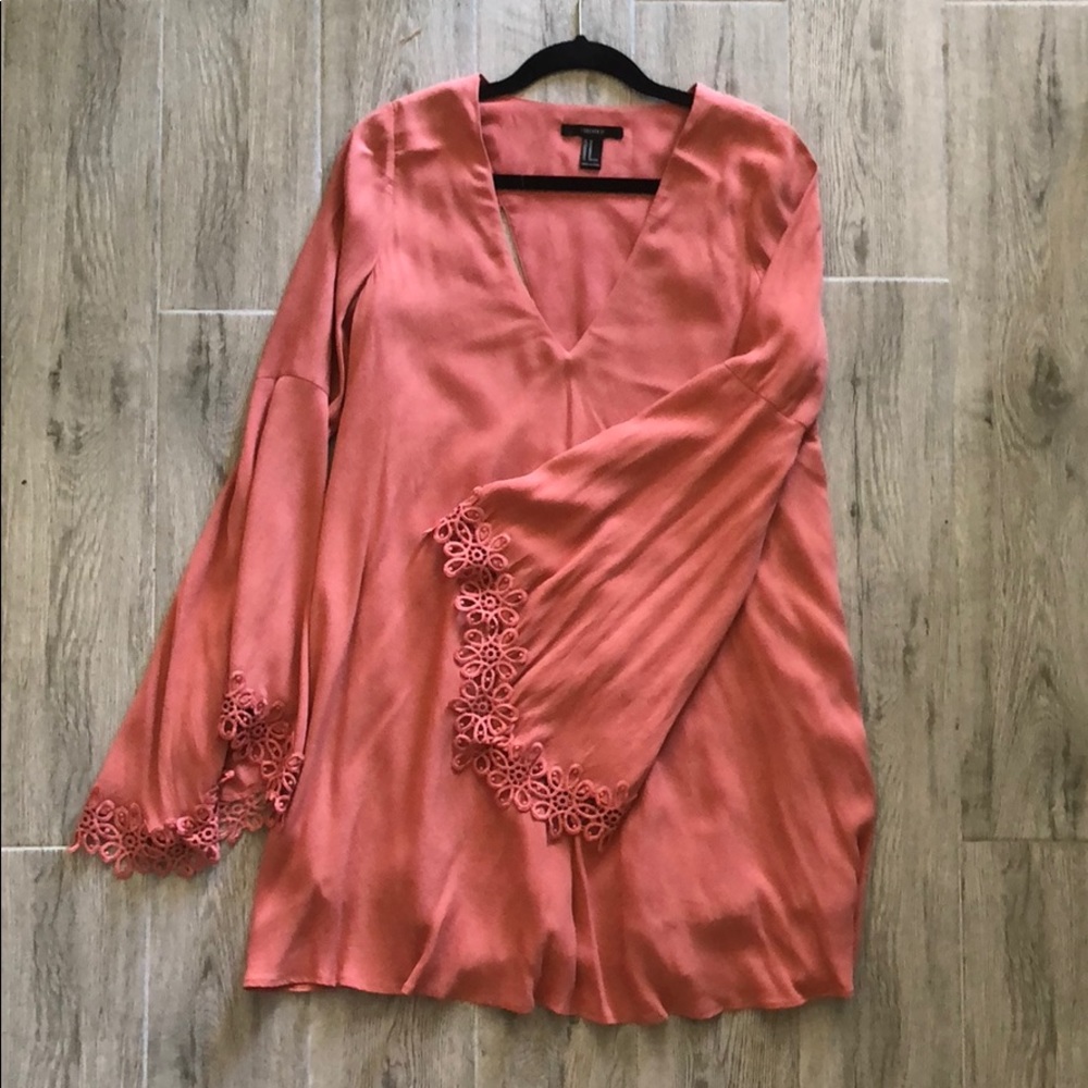 coral forever21 dress